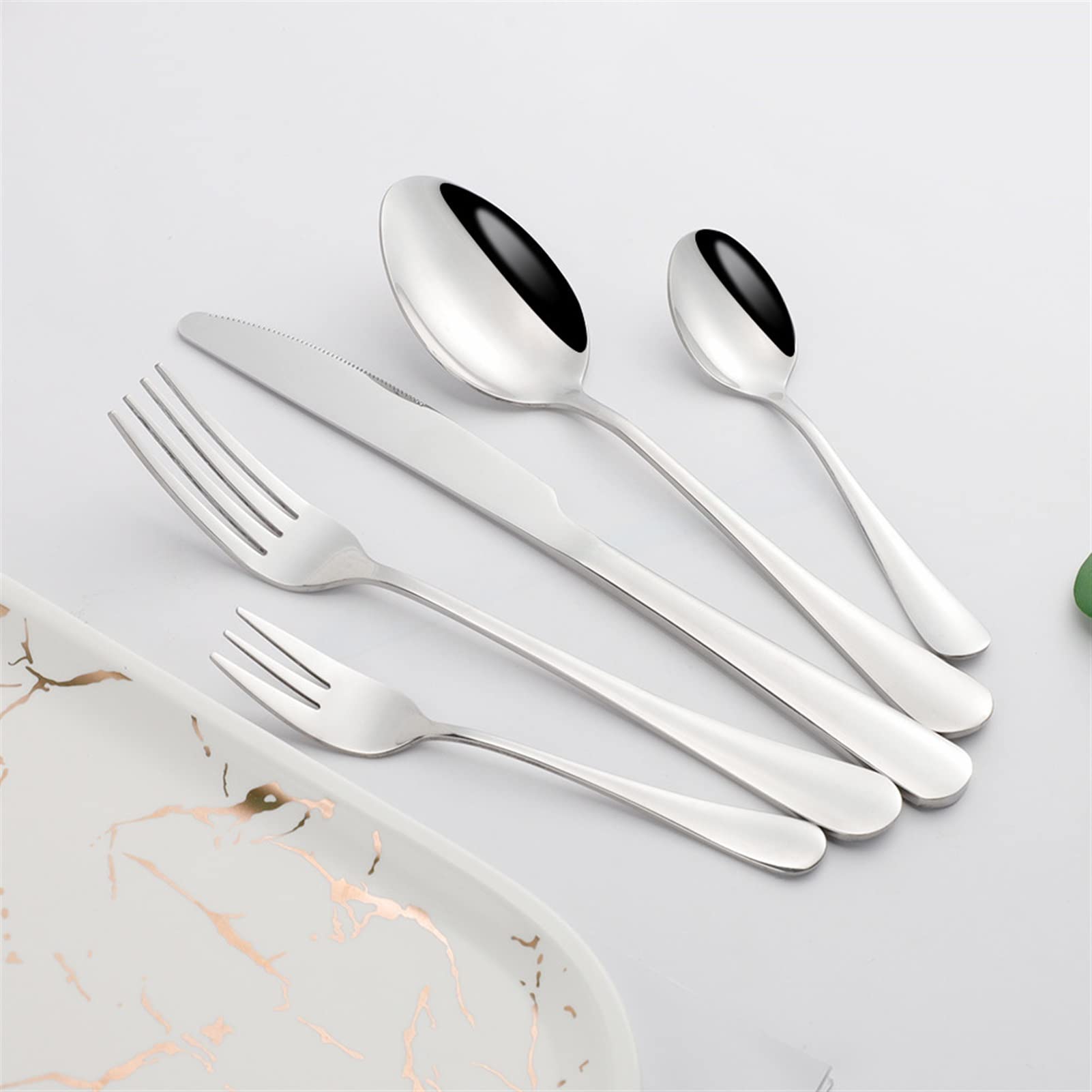 Amazon | 食器セット 5 個 6 セット ステンレス鋼カトラリーセット