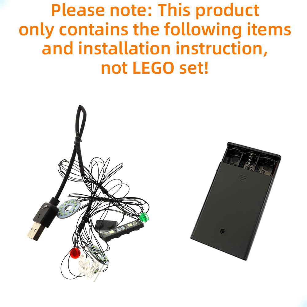 GEAMENT LED Light Kit Compatible with LEGO The Avengers Quinjet - for 76248 Model (Building Set Not Included) - Image 3