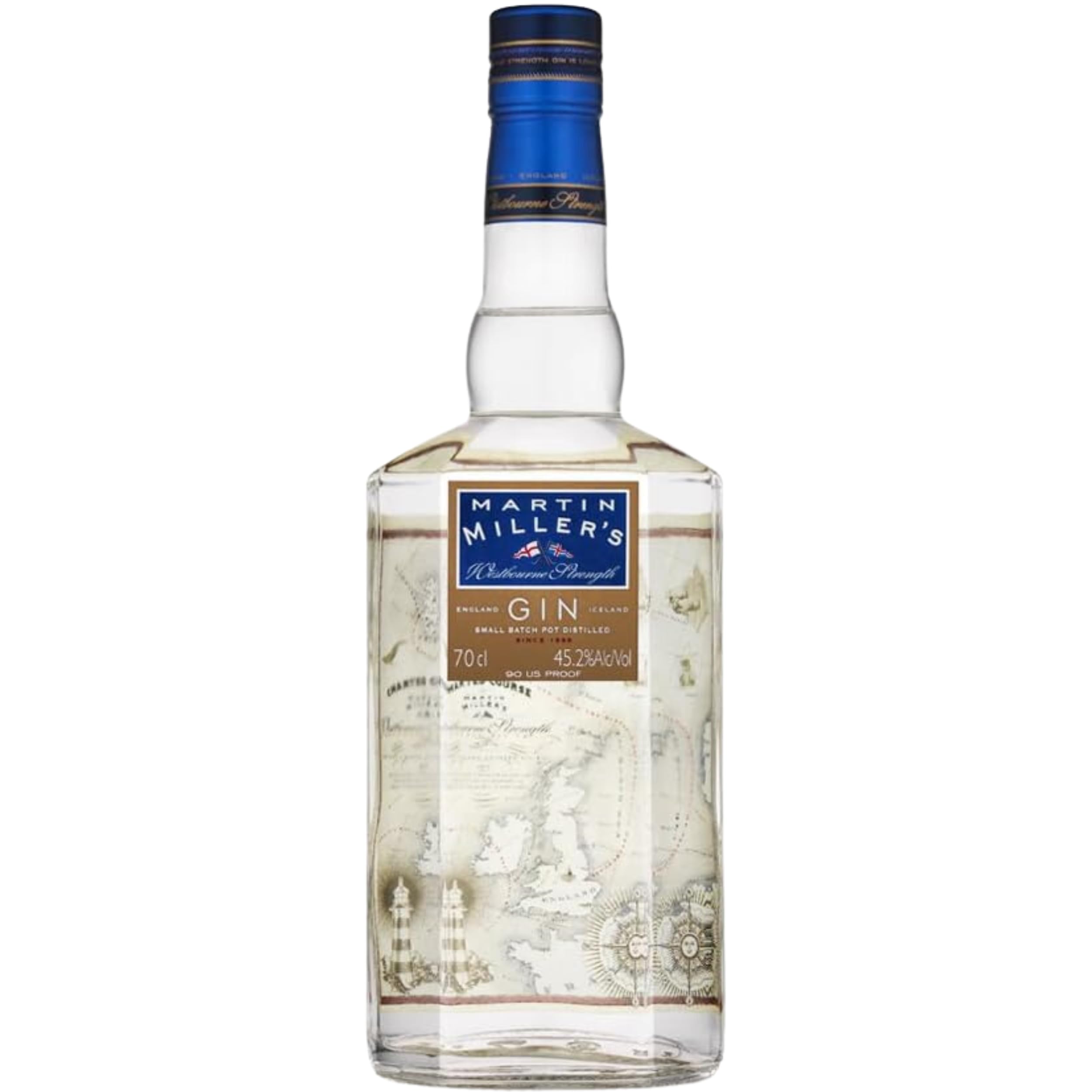 Martin Millers Gin, Westbourne Strength Edition,70cl, 45.2% ABV, Super Premium Gin, Icelandic Spring Water, Distilled in England. 'Packaging may vary'