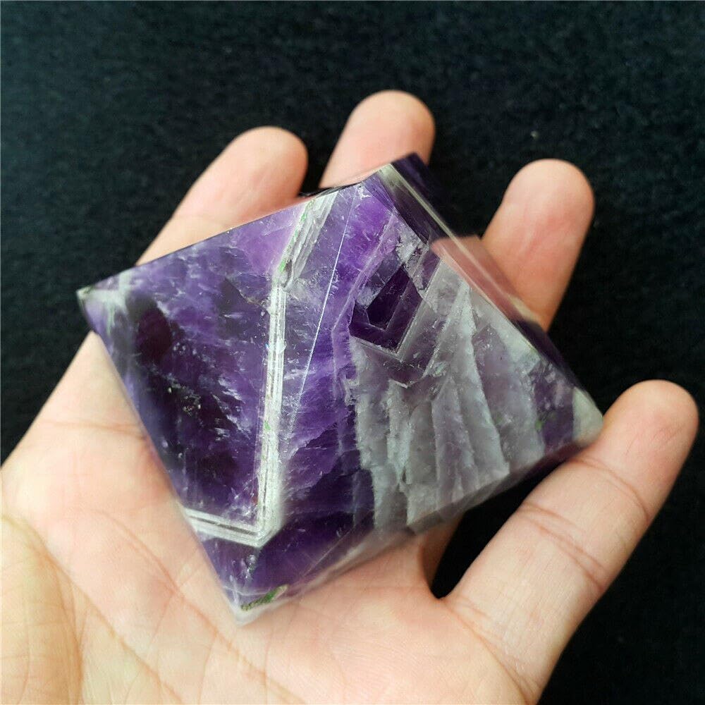 AtkitS Piramide di cristallo di quarzo ametista naturale da 5 cm