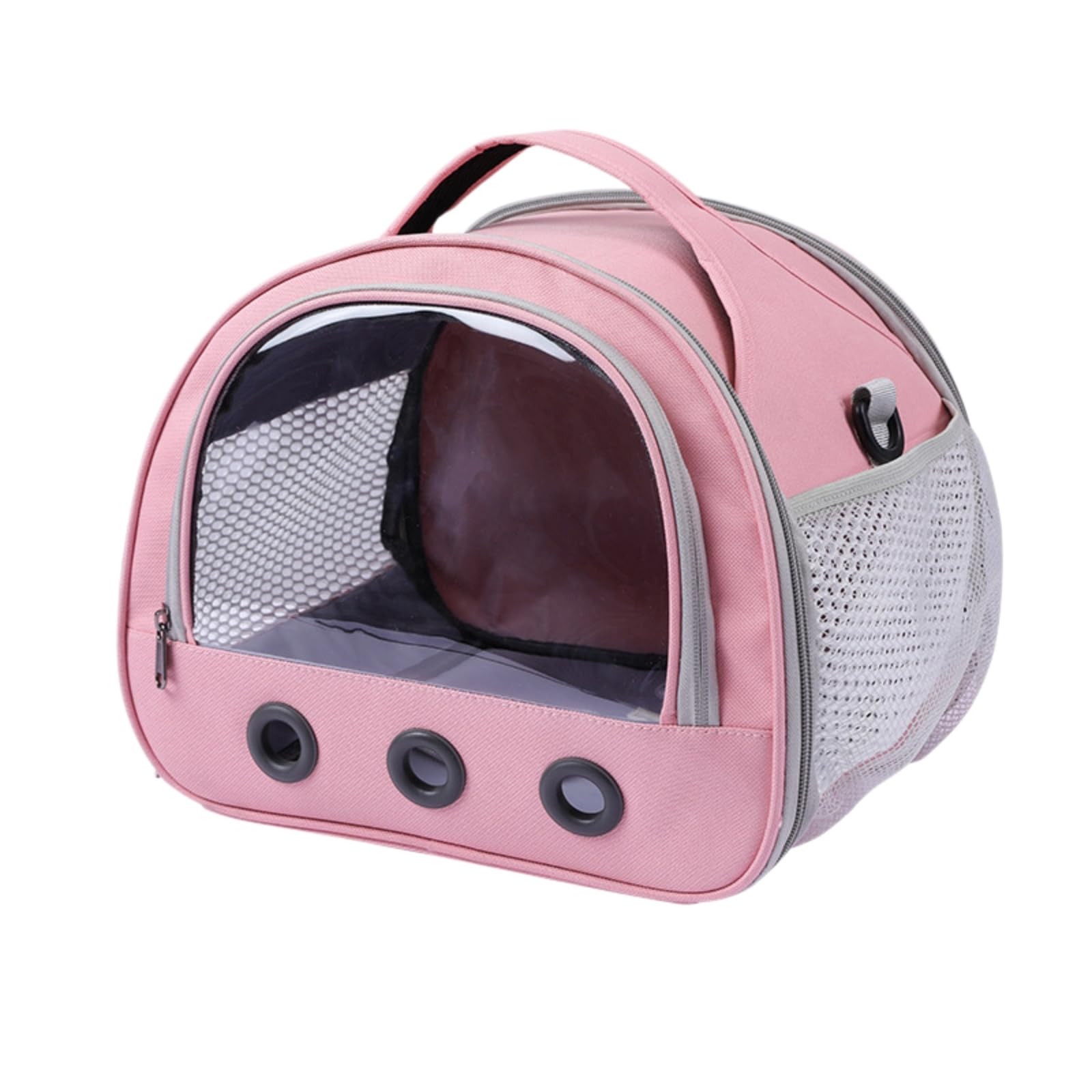 Veslyn Pet Travel Bag Breathable Aviation Carrier For Cats, Dogs, Birds & Rabbits, Foldable Backpack With Thick Cotton Padding-pink-s