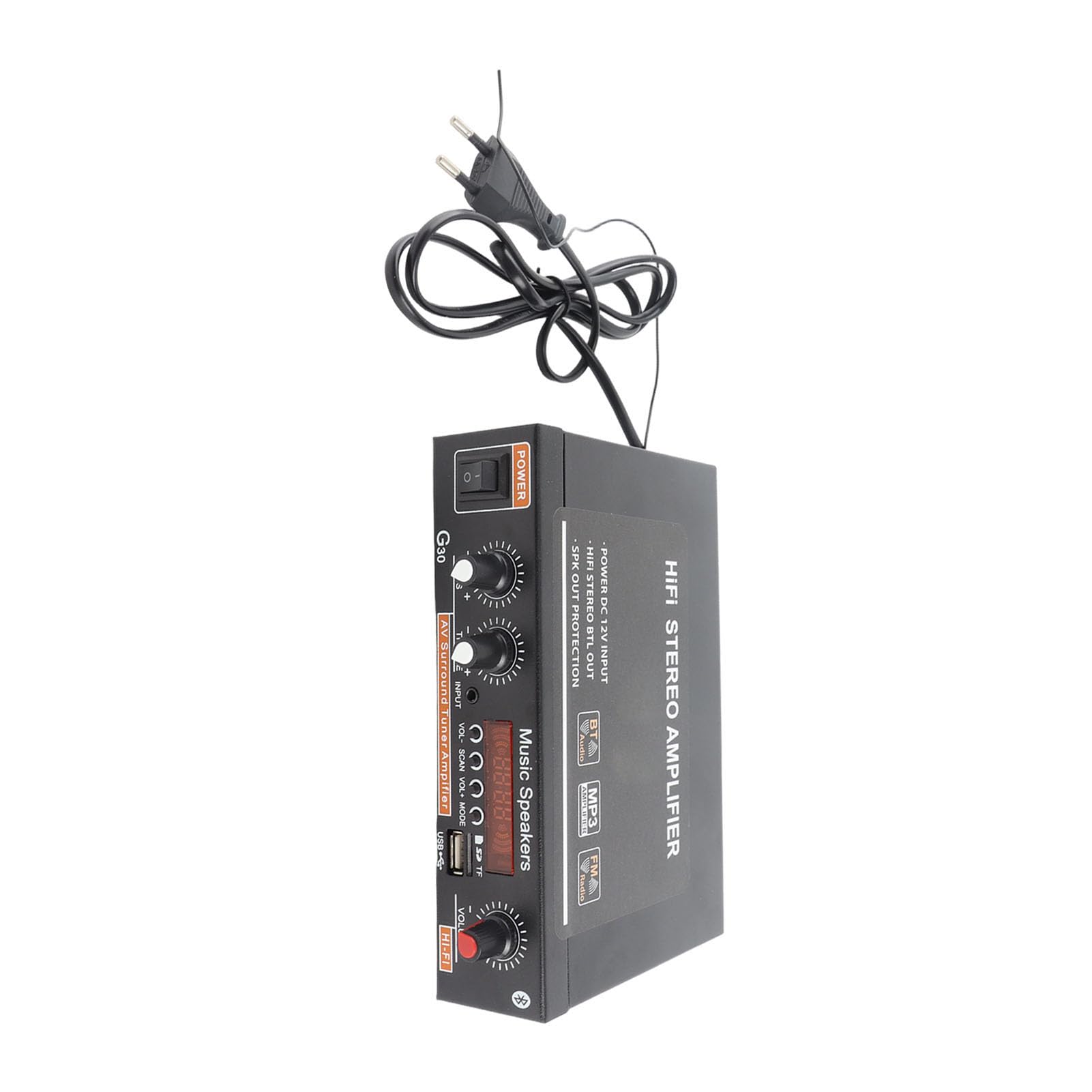 Amplificateur de Puissance Mini Bluetooth Intelligent Digital avec Télécommande Prise UE 220V