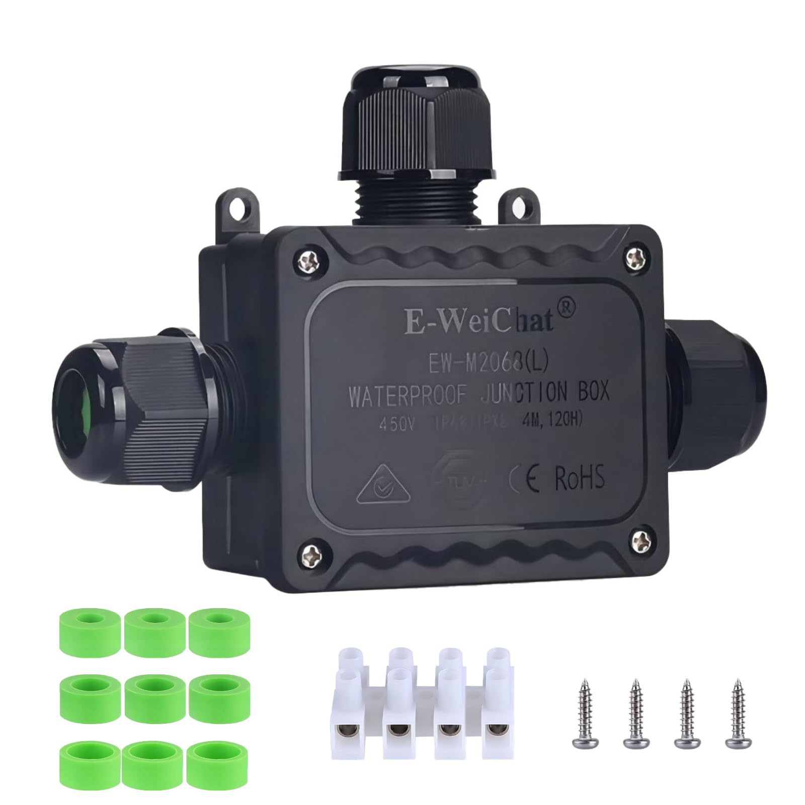 KLJ Outdoor Junction Box,ip68 Waterproof Junction Box,3-Way T Outdoor Junction Box Waterproof,Underground Electrical Junction Box,Waterproof Junction Box Outdoor 5-12mm Electrical Junction Box