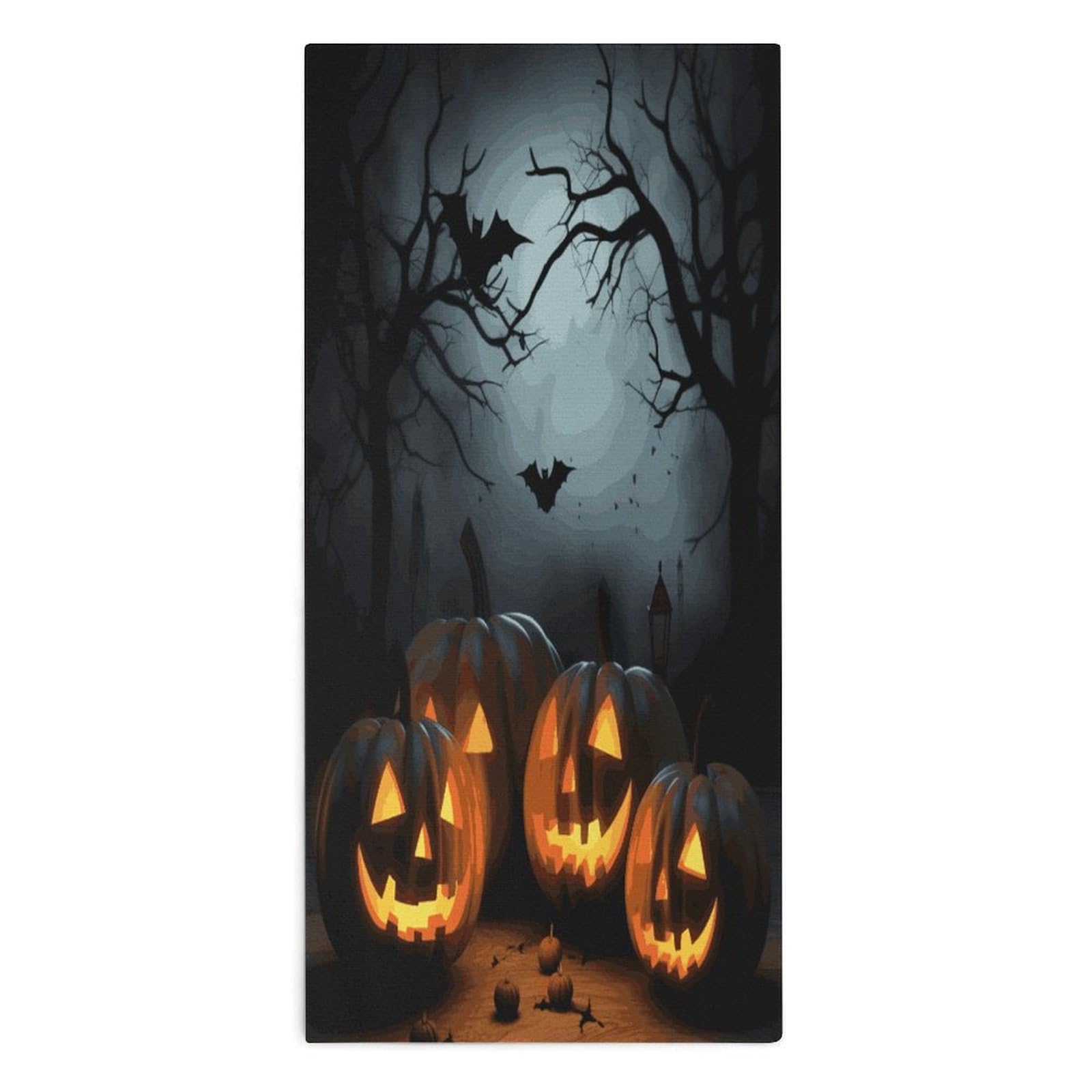Btcowzrv Style Halloween With Pumpkins Bath Towel Beach Towels Shower Towel