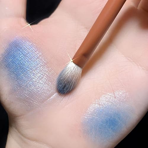Miniatura 6 de Paleta de sombra de ojos azul, 9 colores, Mardi Gras Carnival prensado pigmento con purpurina, paleta de sombra de ojos impermeable, paleta de