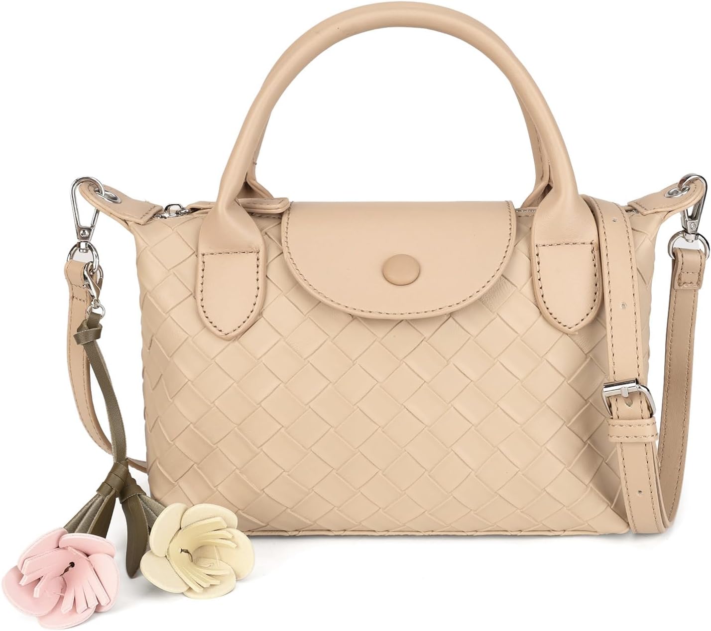 GLITZALL Small Cute Crossbody Purse with Top-Handle Plaid Shoulder Bag and Pocketbooks for Women Girl Vegan Leather Handbag | Soft Vegan Leather, Fit Standard Wallet, Detachable Strap