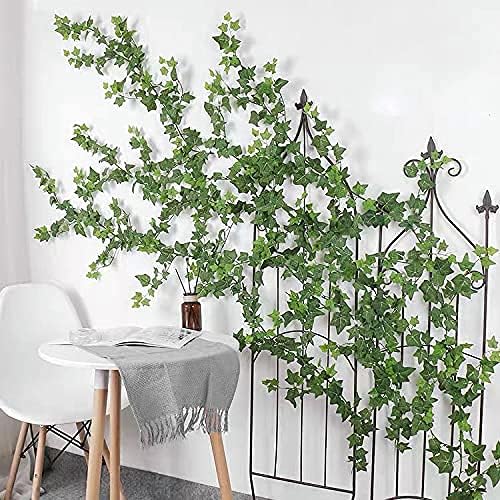 ZEACCT UV-Resistant Synthetic Ivy Strands, 12 Pack 84Ft Lifelike Foliage Hanging Vines for Indoor/Outdoor Décor, Garden Fence - Image 5