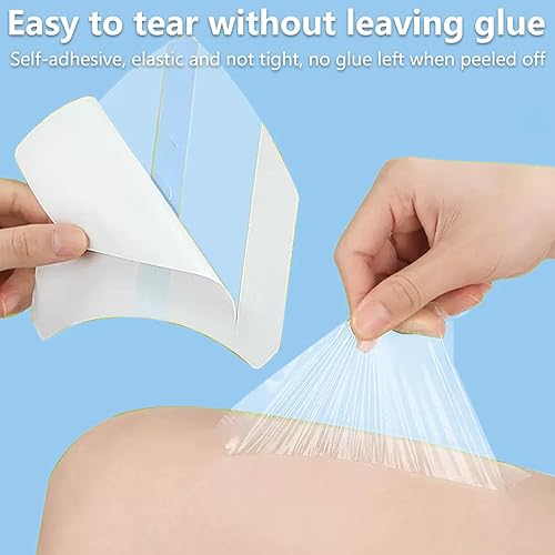 Vista 3 de 50 unidades de cinta de levantamiento de muslos impermeable, cinta elástica anti rozaduras de fricción adhesivos para mujeres, flacidez interna