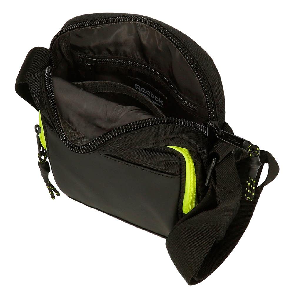 Reebok Hamilton Bandolera Grande Negro 17x22x8 cm Poliéster