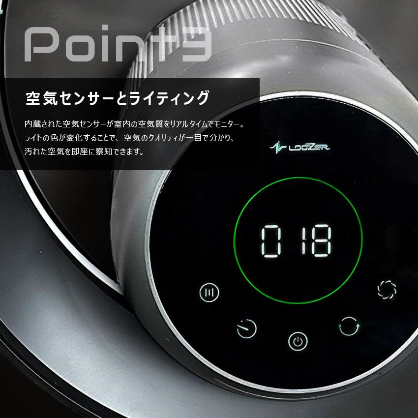 LOOZER スマートファン SFT01 / 空気清浄機付き羽根なしファン 羽根