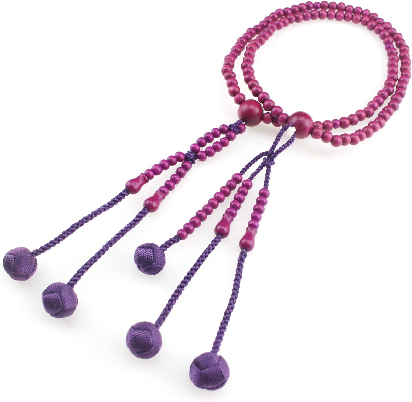 Nichiren Juzu, SGI Beads, Soka Gakkai Beads, 108 Juzu Beads, Buddhism Handmade Prayer Beads, Purple Wood Beads