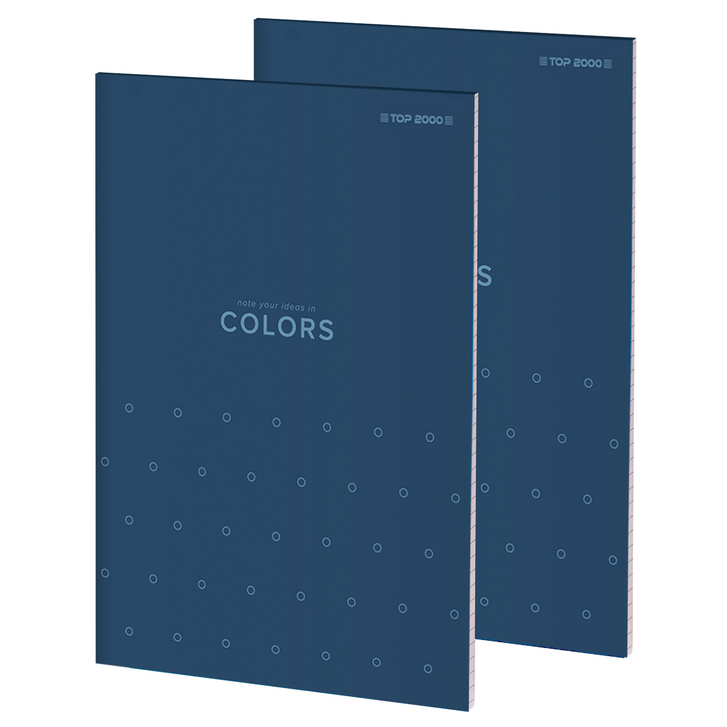 TOP 2000 Colors A4 Notebook Block 50 Checkered Cards