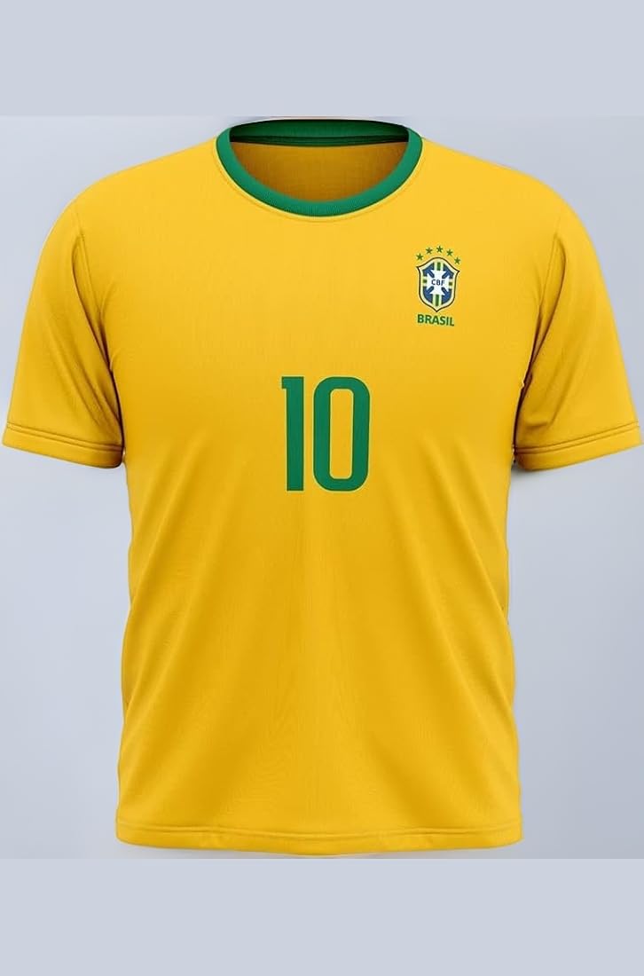 AKIBA Brazil Football Jersey 2022/23 (36) Yellow : Amazon.in