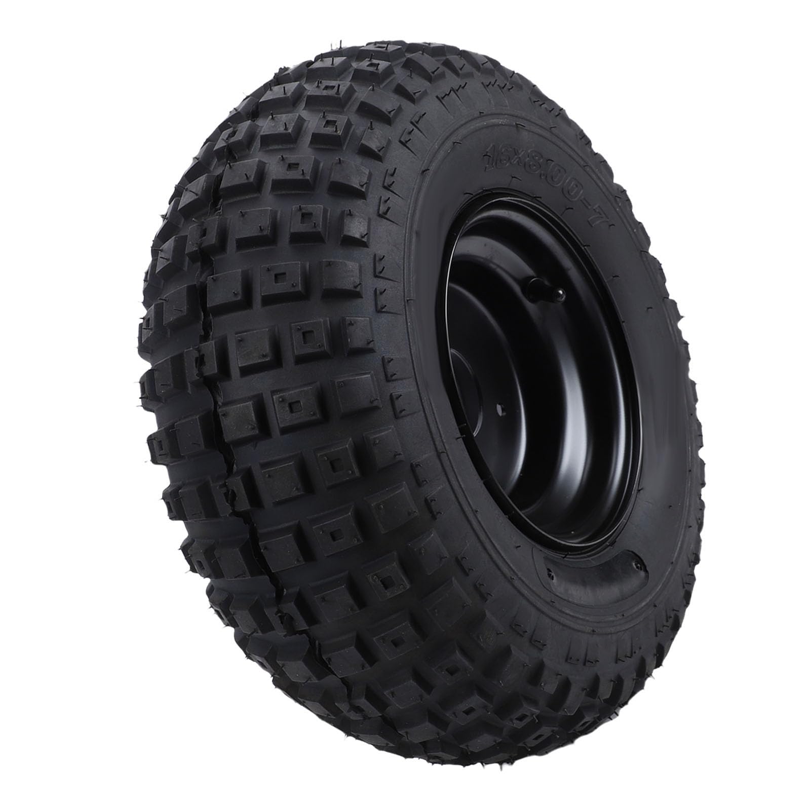 Asixxsix Koło do quada, 16x8-7, 3 otwory, 7-calowa opona bezdętkowa z piastą, przyczepność na barkach do UTV, quadów terenowych, gokartów, wózków golfowych, mini rowerów