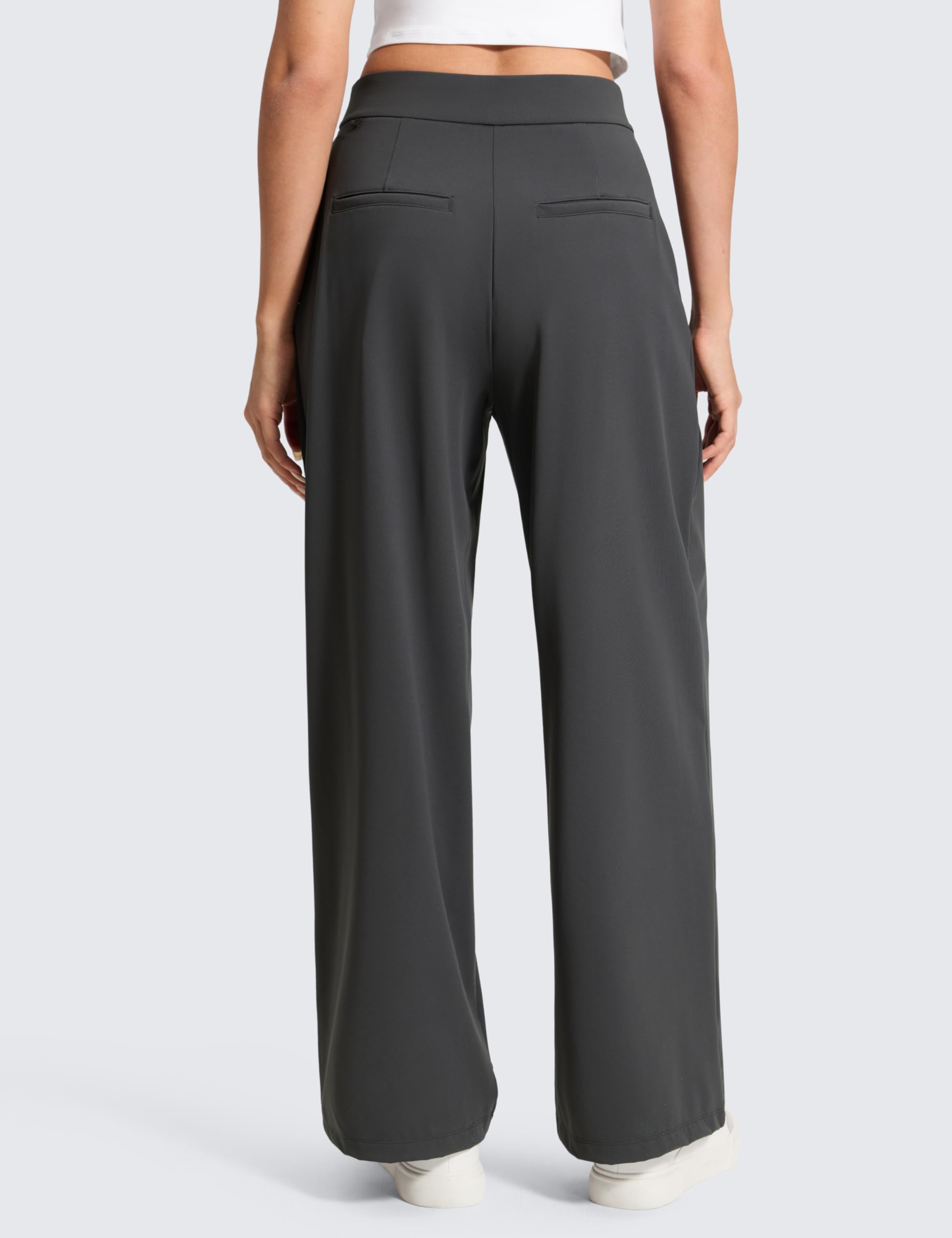 CRZ YOGA 4-Way Stretch Pantalones de Trabajo de Pierna Ancha para Mujeres