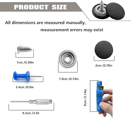 Miniatura 2 de Kit de reparación de techo de automóvil, 60 unidades, retenedor de remaches a presión para techo interior, hebilla de reparación de tela con