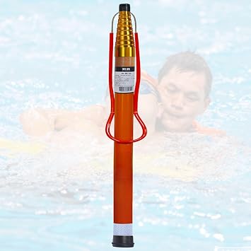 Swimming Pool Life Saving Hook And Pole, Sturdy Reflective Rescue Lifesaving Reach Poles/ Fiberglass Lifeguard Rods Load 120kg/ 240lbs For Elderly Child Adults, Boat Yachts Lakeside DockSize6.5M/21.