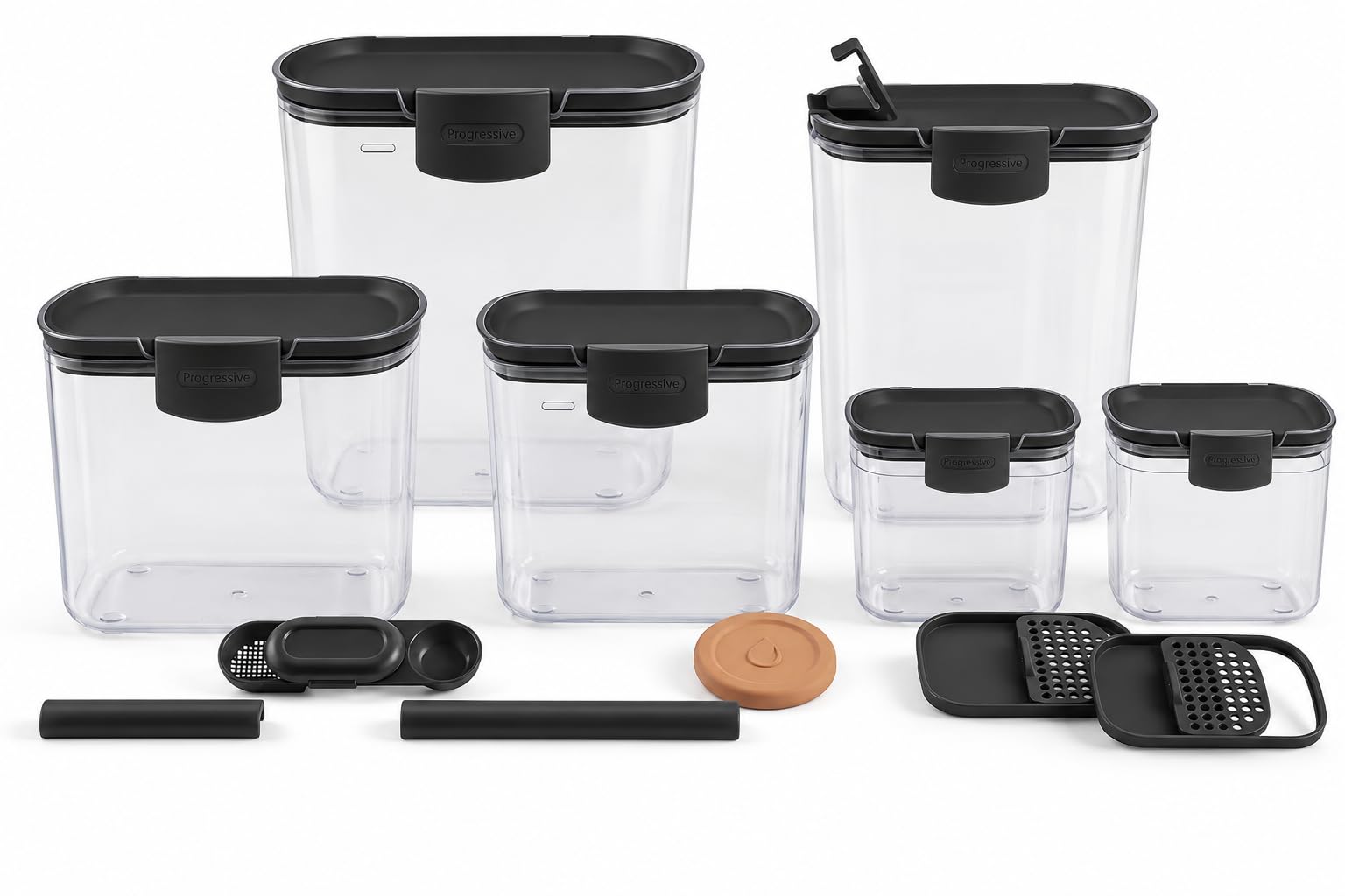 Progressive ProKeeper Baker's Airtight Kitchen Storage Canister Container Set for Flour, Sugar & More