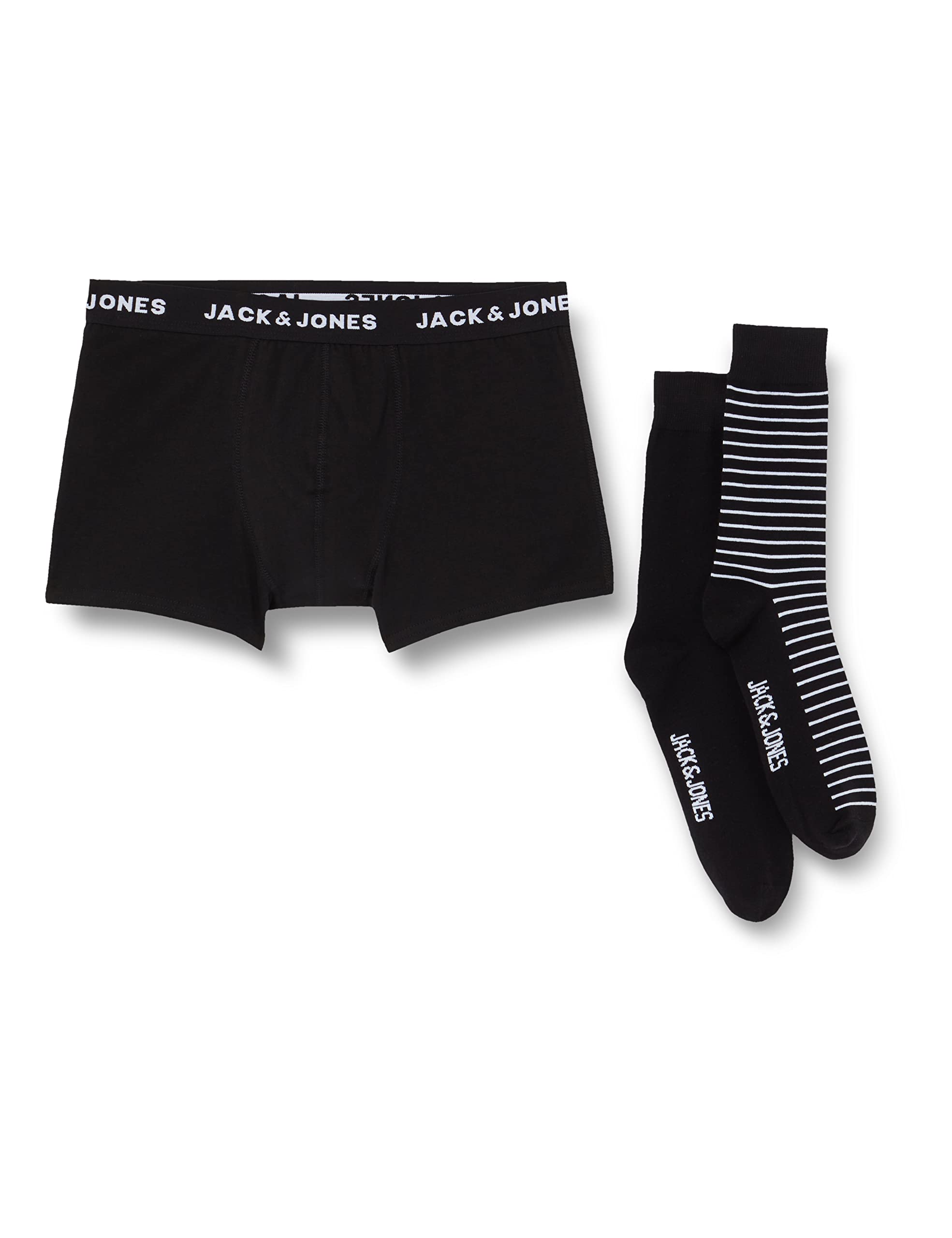JACK&JONES Men's JACMARTY GIFTBOX Boxershorts & Socken, Black/Pack:Black-Black, S