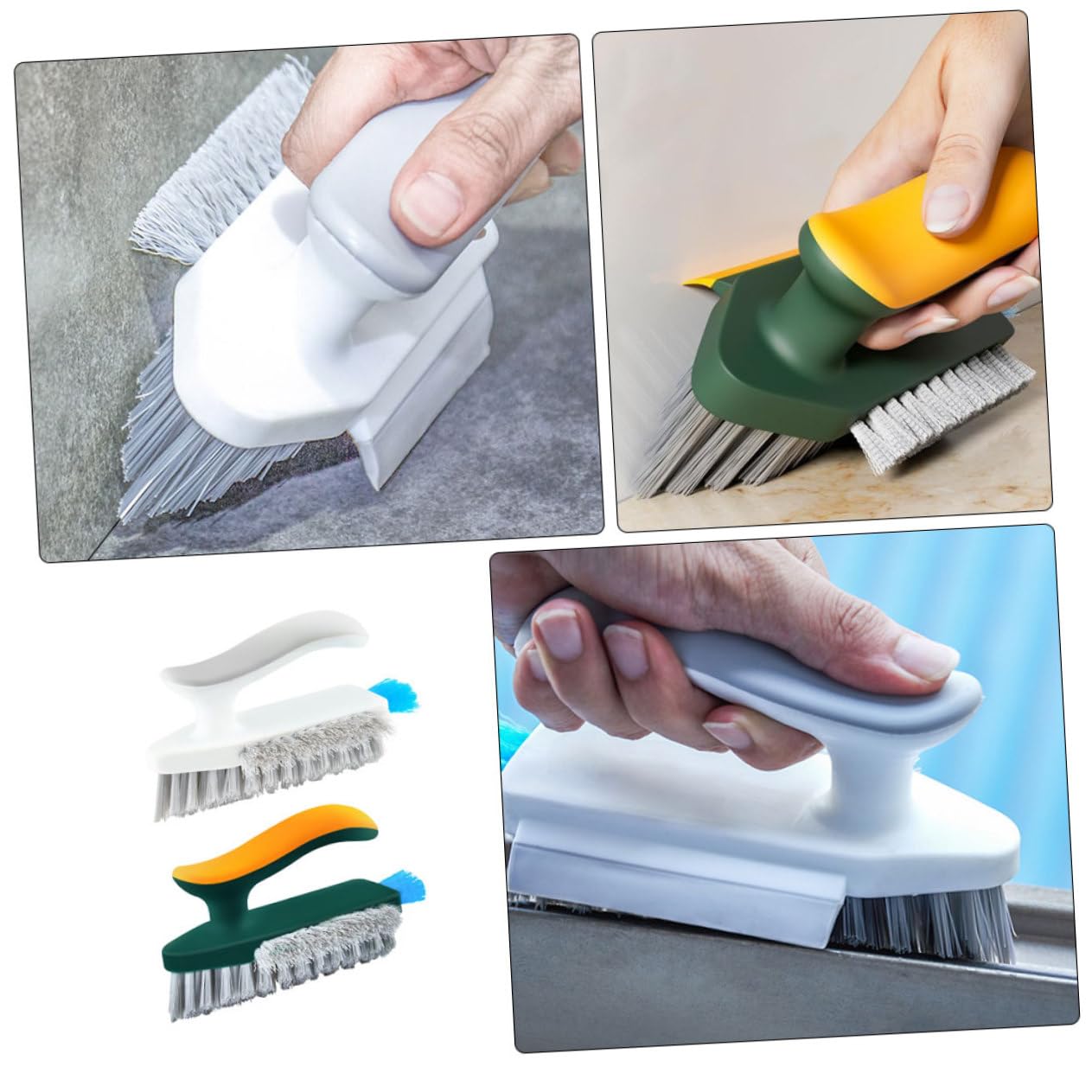 ABOOFAN 4 Juegos de Cepillos para Azulejos con Mango Ergonómico Multifunción para Baño Y Bañera (2 Unidades X 4)