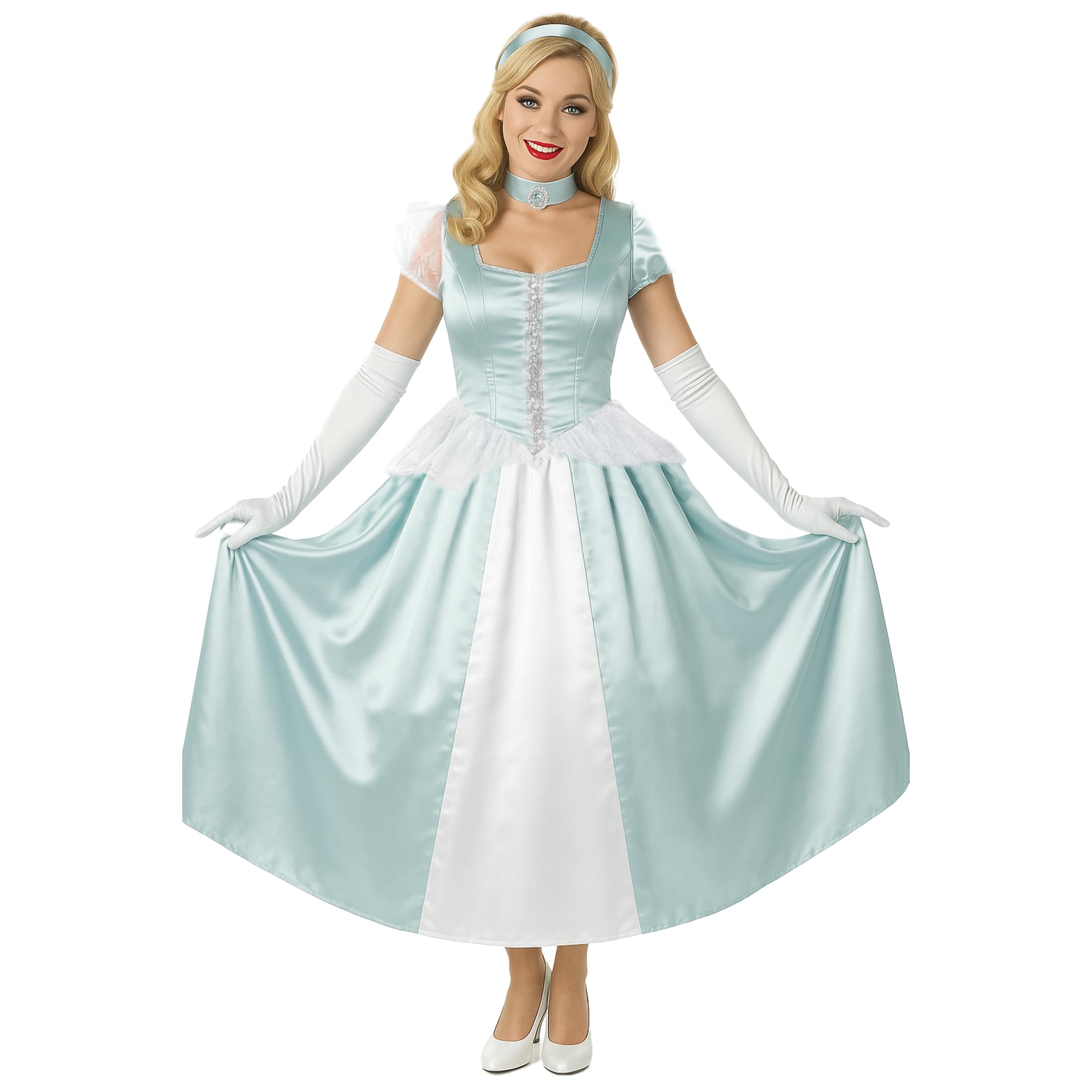 you can embroidered mini dress white Goldilocks Fairy Tale Costume - Kids main image 0