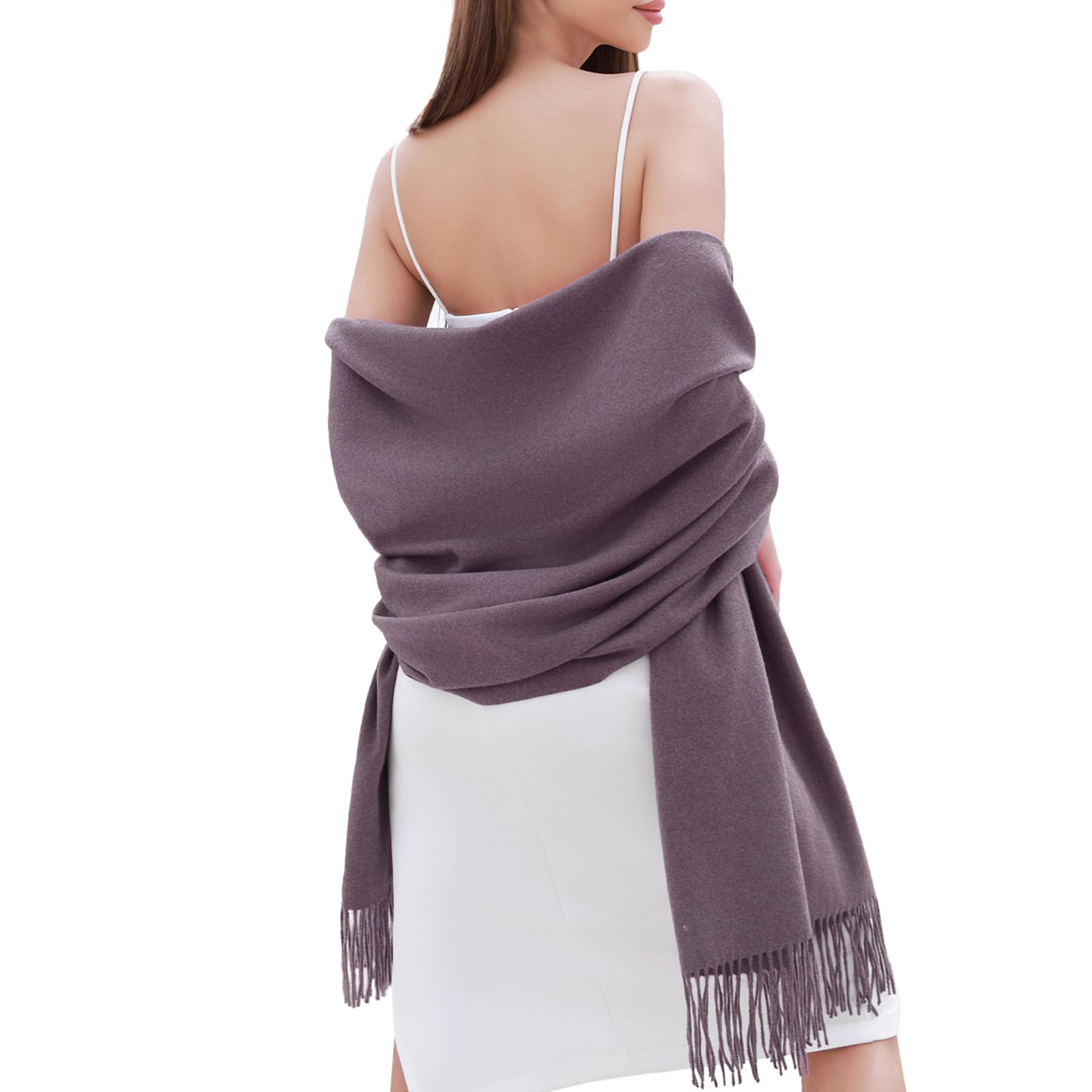 RIIQIICHY Damen Schal Stola Festlich Fur abendkleid Pashmina Schals tücher für Frauen Hochzeit Schultertuch Winter Herbst