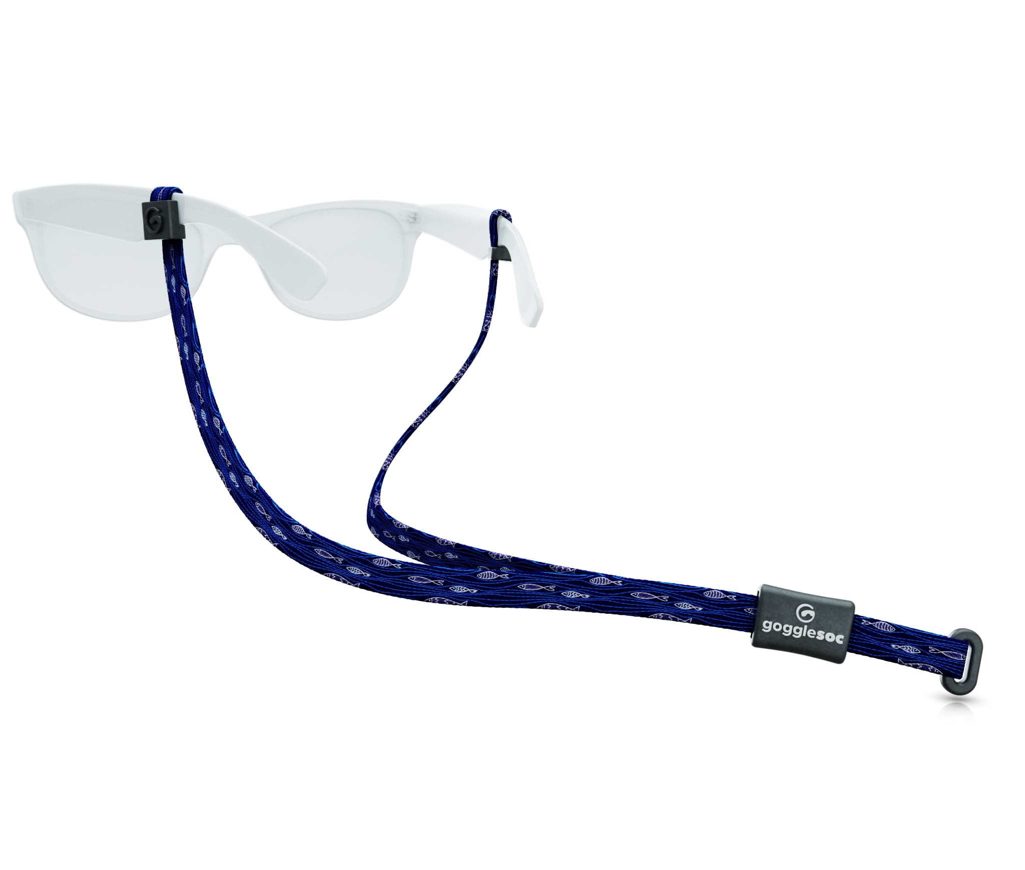 GOGGLESOC SUNNYSTRING: Adjustable Eyewear Retainer | Super Pack, River Fish, Regular