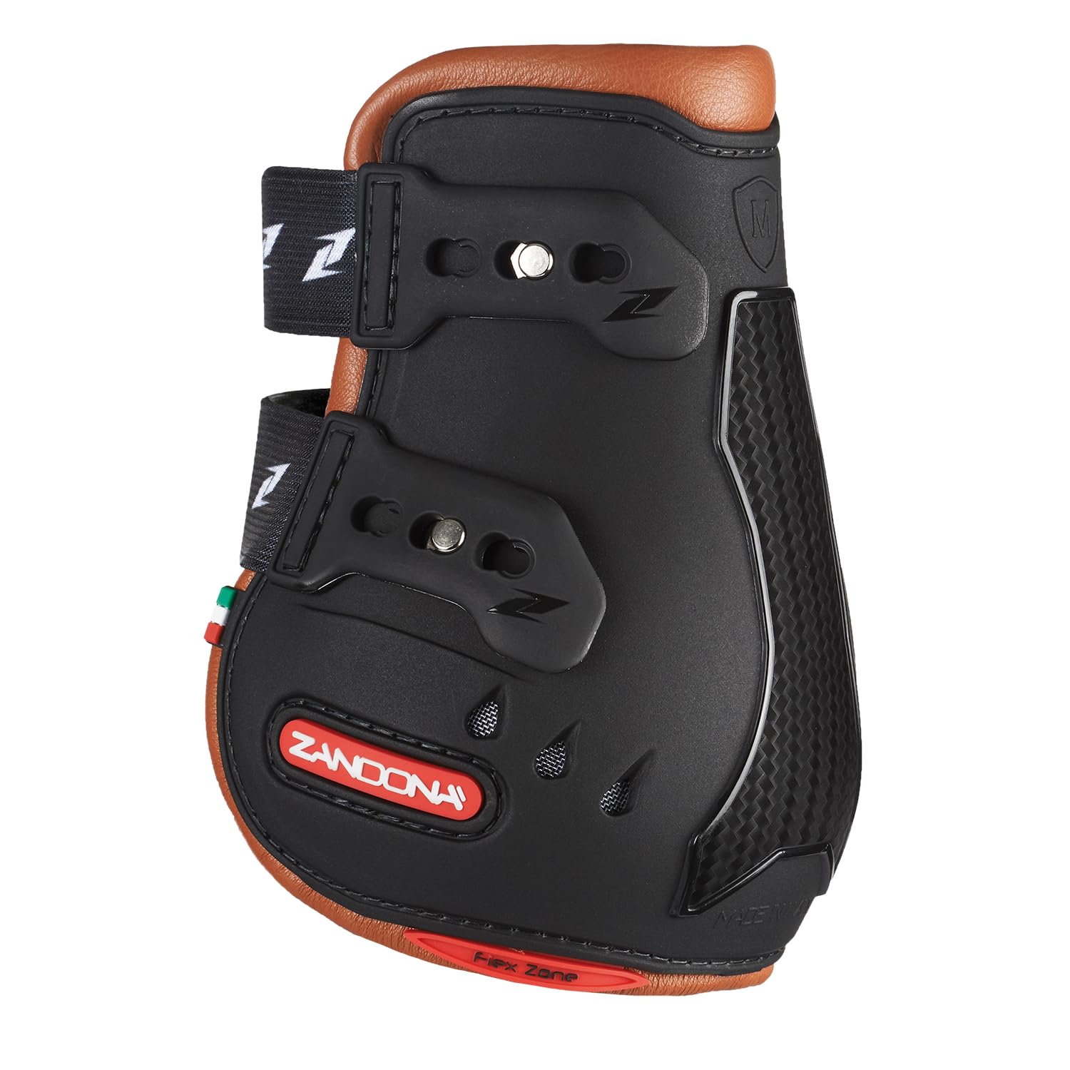 Zandonà Carbon Air Classic Evo Active-Fit Fetlock, Protection for Horses No Genre, E2158Bkmbn, black/brown, M