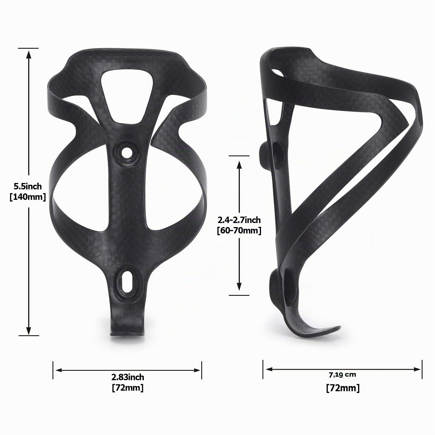 KABON Fahrrad Flaschenhalter,Ultraleichter 3K Carbon Radfahren Wasserflaschenhalter Getränkehalter für Outdoor-Aktivitäten