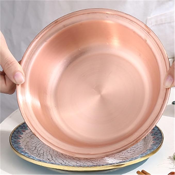 Olla de cobre para fondue y cocina, calentada con alcohol, 23x19.2 cm miniatura 2