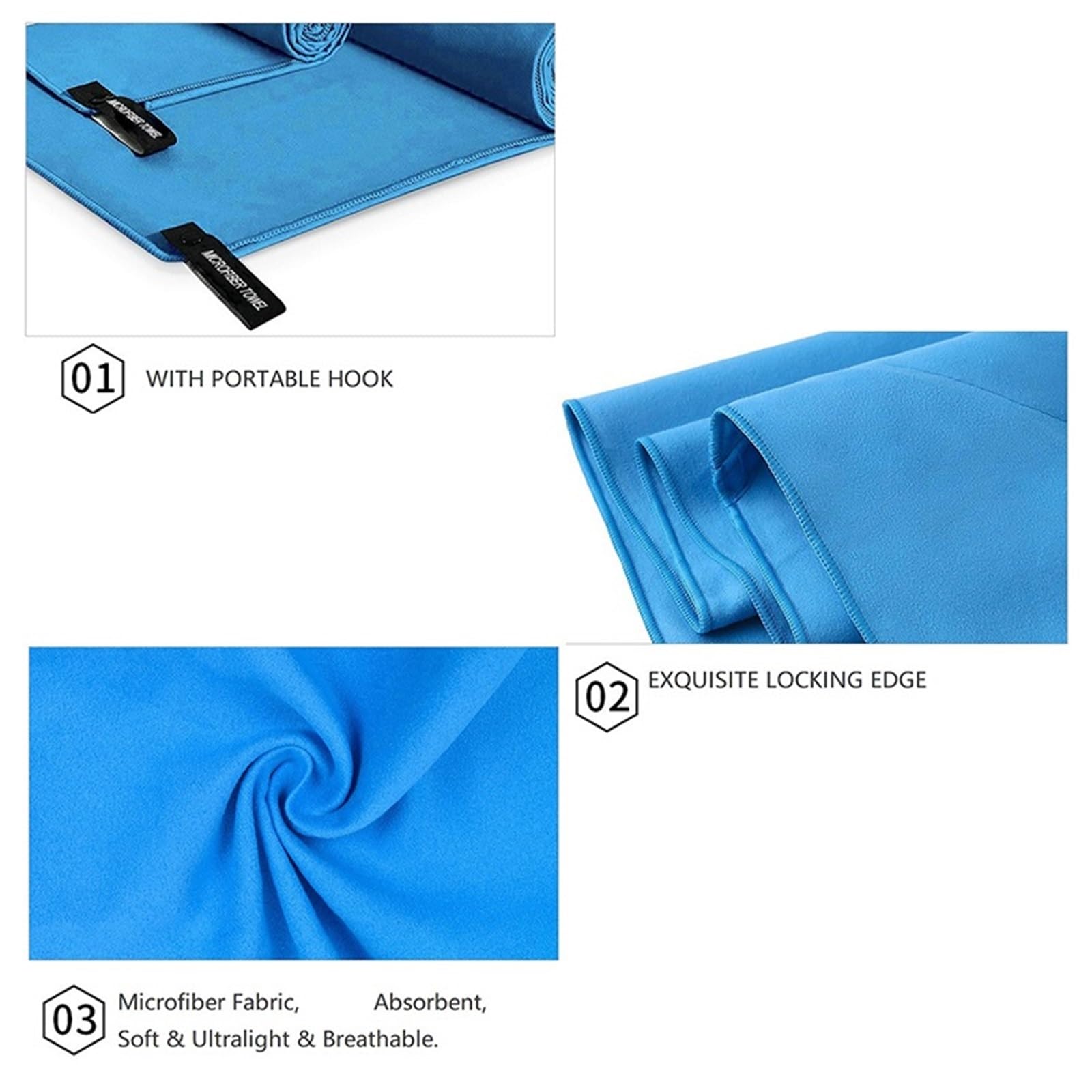 Sporthandtuch Mikrofaser Quick Dry Sport Strand Handtuch Schwimmen Yoga Meer Große Handtücher(Color 14,76x152cm)