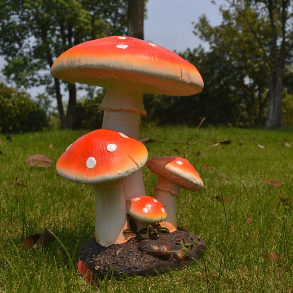 Simulazione di Ornamenti da Giardino Grande Decorazione di Funghi Giardino di Sculture in Resina da Giardino