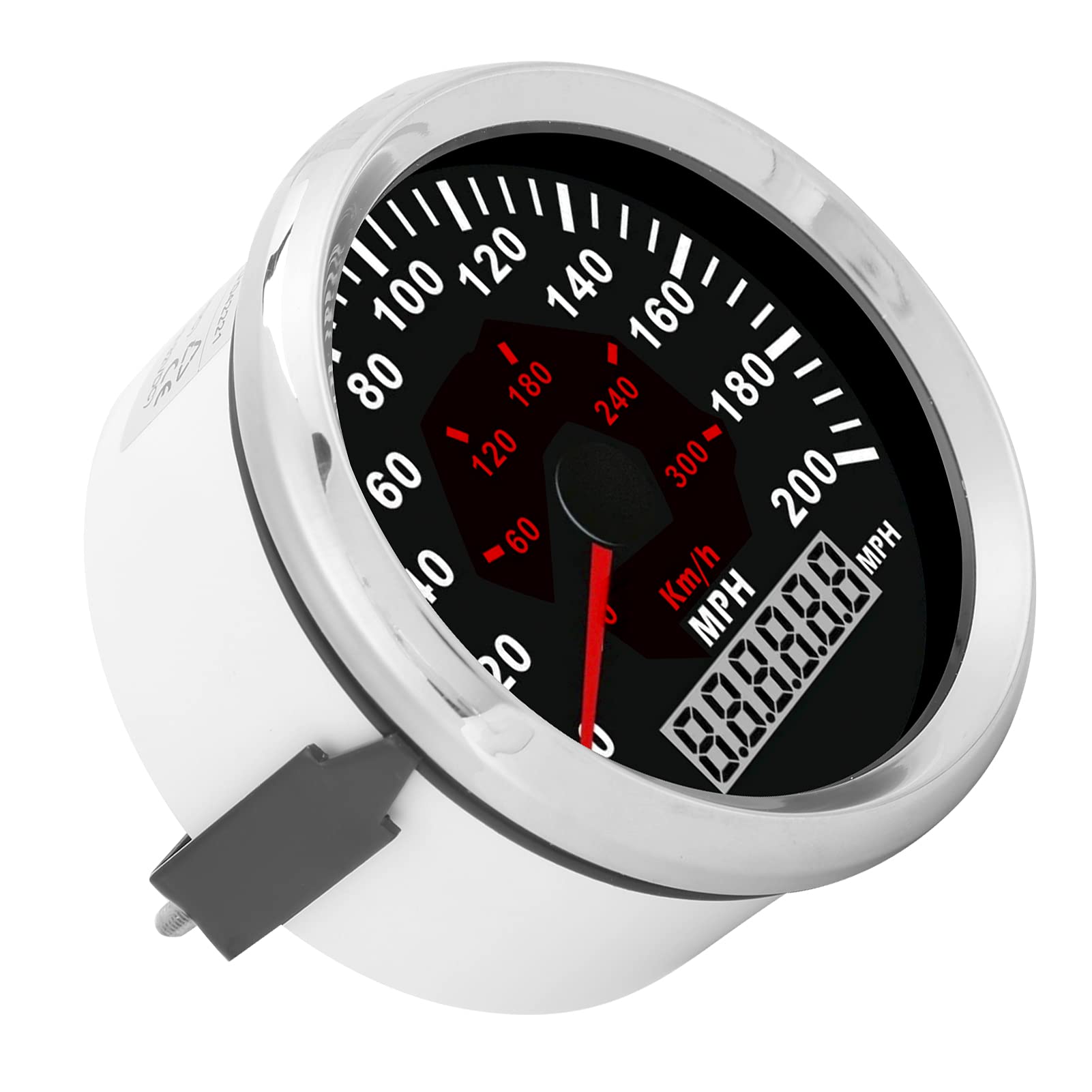 Dioche Contachilometri Universale da 3-3/8 Pollici, Indicatore di velocità da 200 Miglia Orarie, Accurato, IP67 per Barche, e Veicoli