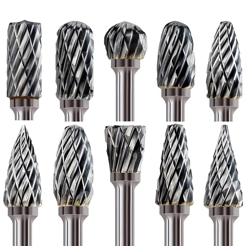 Littimoon 10pcs Grinding Bit Set Rotary Tool Compatible for Deburring & Polishing