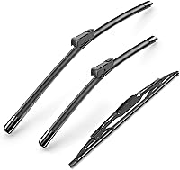 Vista 10 de Limpiaparabrisas Premium de 21" + 19" para Parabrisas, Todas las Estaciones, Duraderas, Estables y Silenciosas, Láminas Limpiaparabrisas
