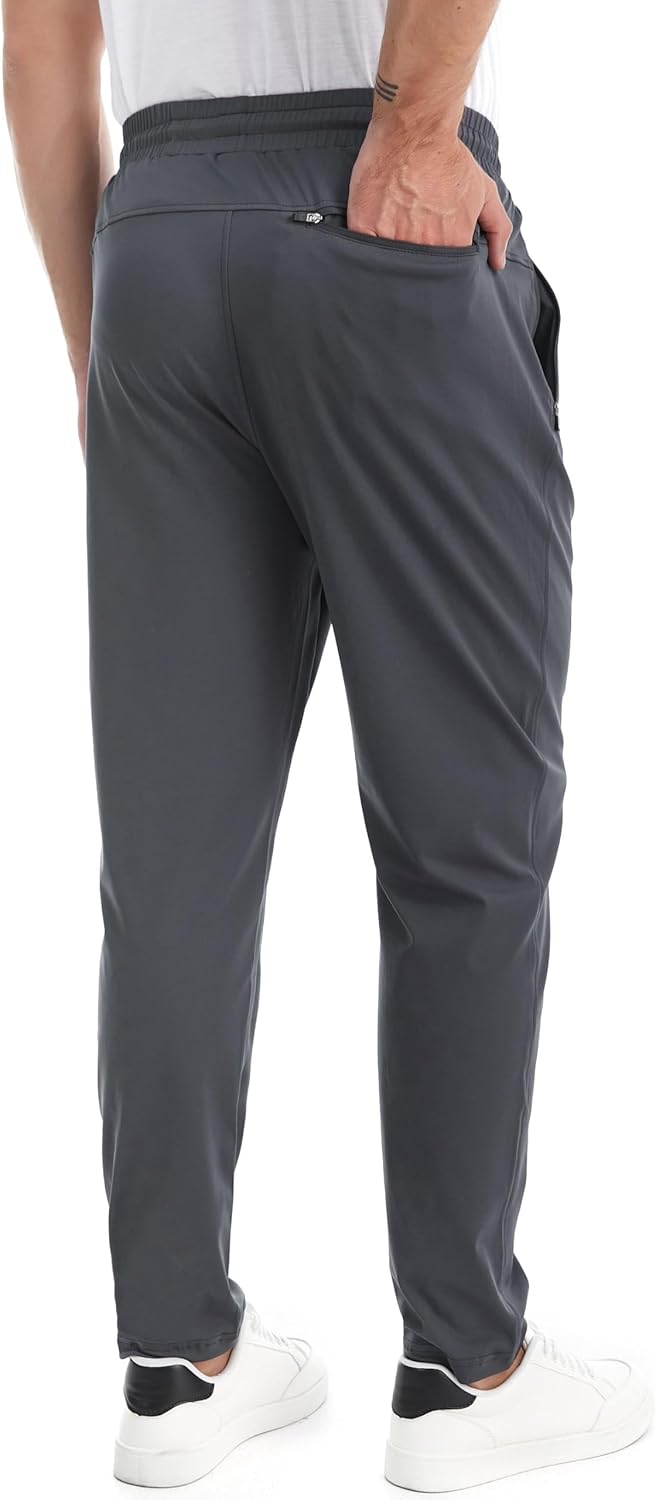 clothin Men's Athletic Pants with Zipper Pockets Running Sweatpants for Jogging Workout Training Lounge Casual Sport - Image 4