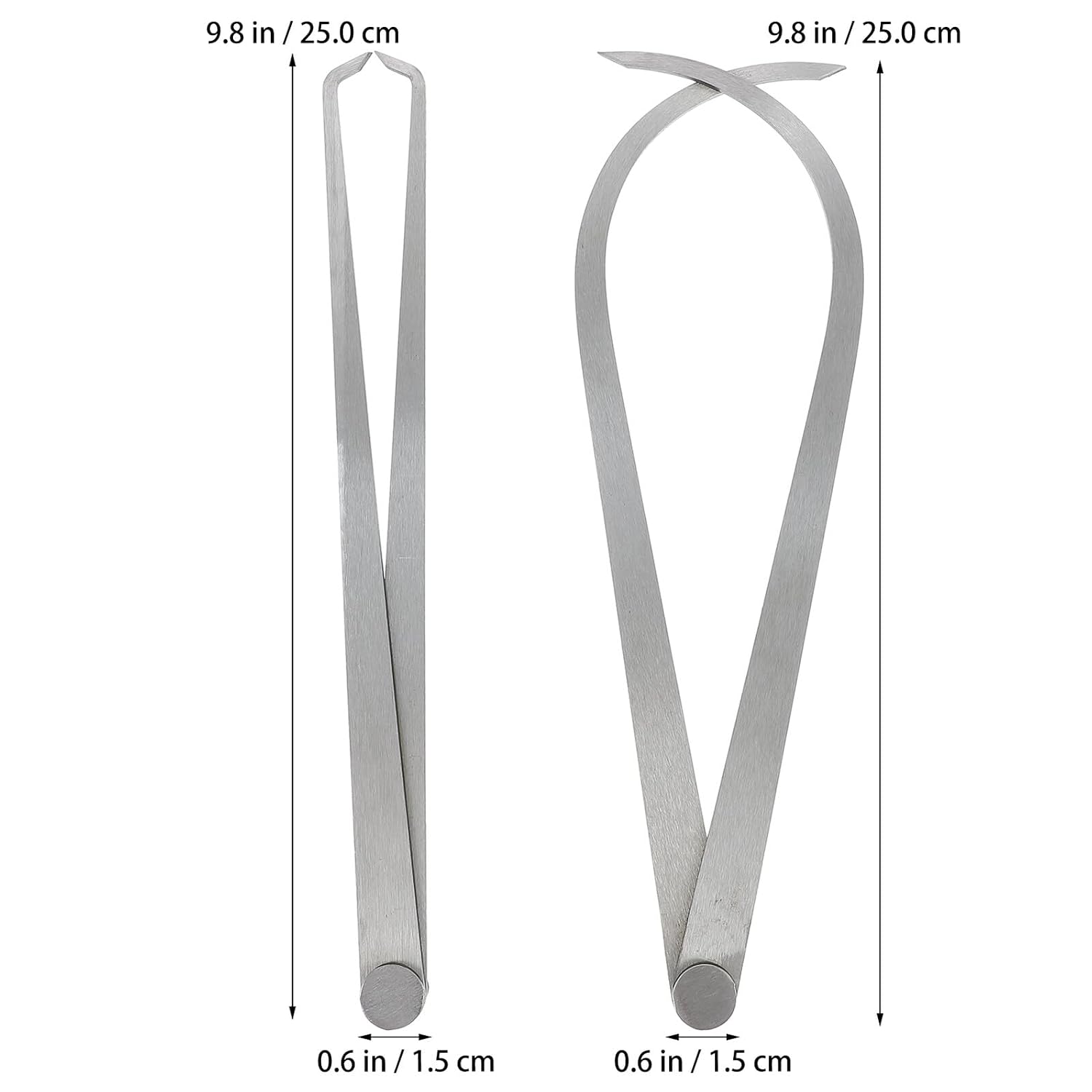 Zerodeko 2Pcs Internal External Measuring Calipers with Firm Joint for Accurate Sculpture Pottery Tube Modeling and Layout Tools
