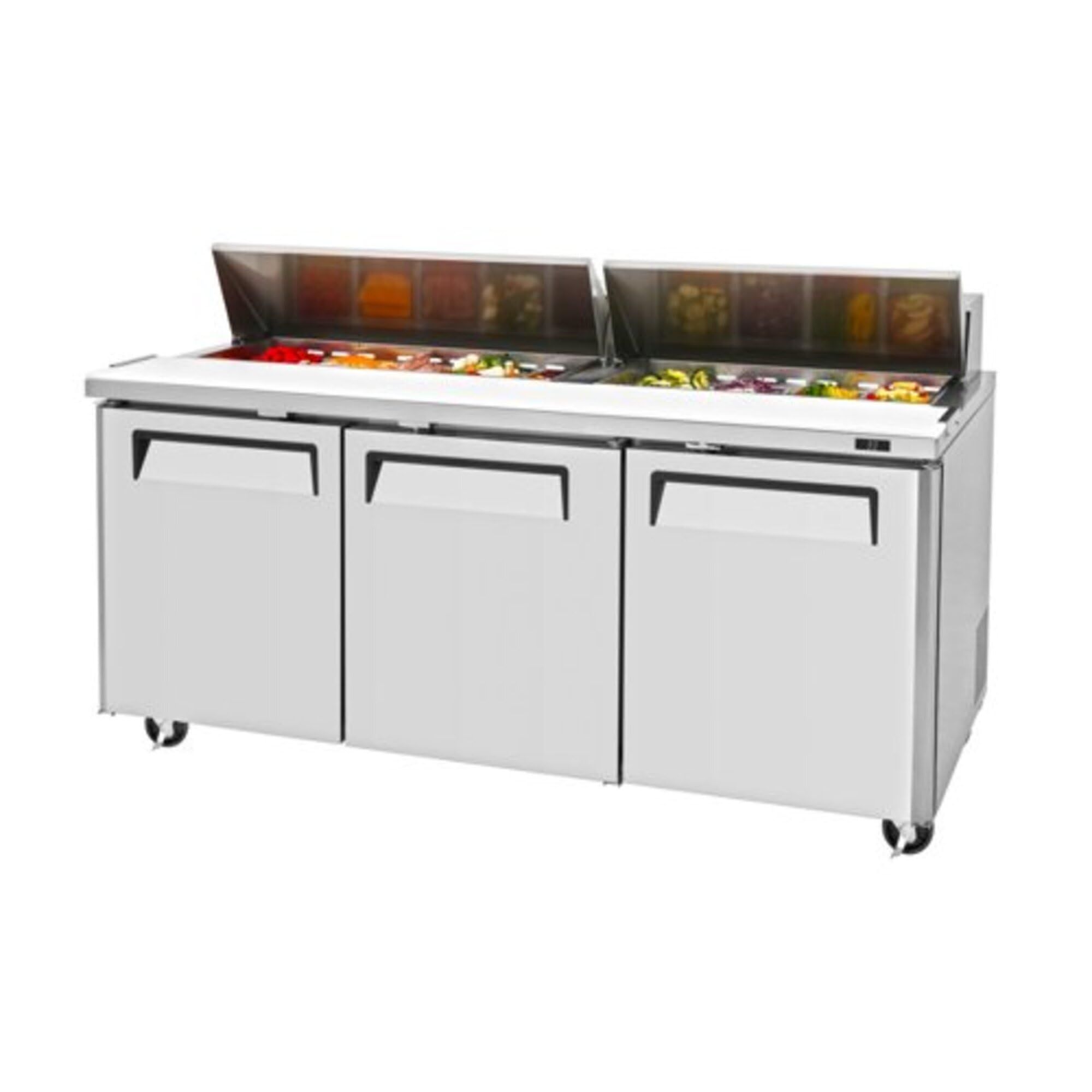 Commercial Kitchen Sandwich and Salad Prep Tables by by Turbo Air – 19.0 cu. ft., 19.0 cubic_feet, Stainless Steel, Model MST-72-N