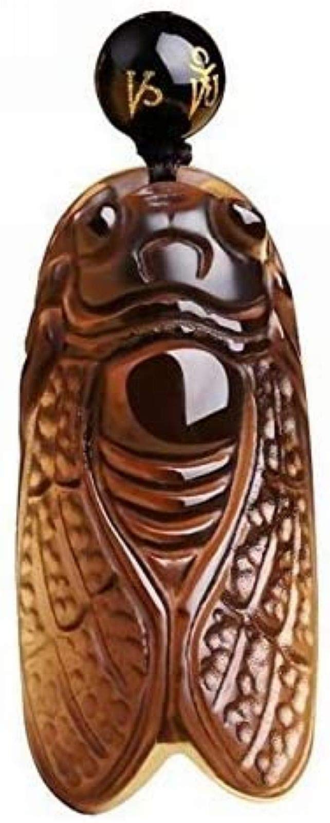 Ice Black Obsidian Necklace Amulet Pendant with Adjustable Chain for Women Men