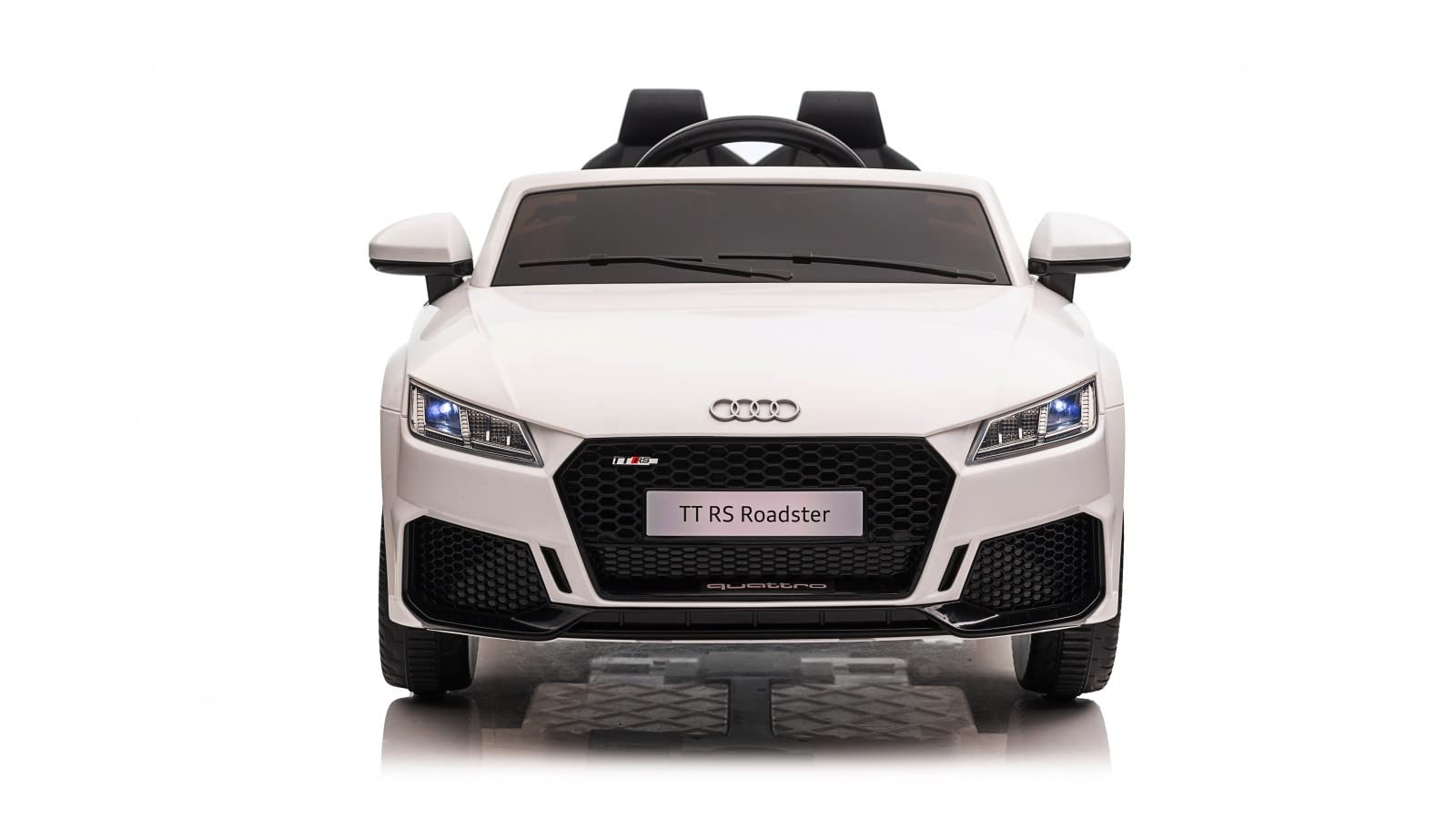 Audi TT RS Roadster Auto Elettrica Per Bambini 12V TOYSCAR Bianca Doppio Motore