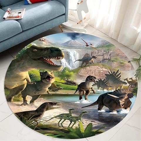 Alfombra Redonda Dinosaurio Animal 3D Cover