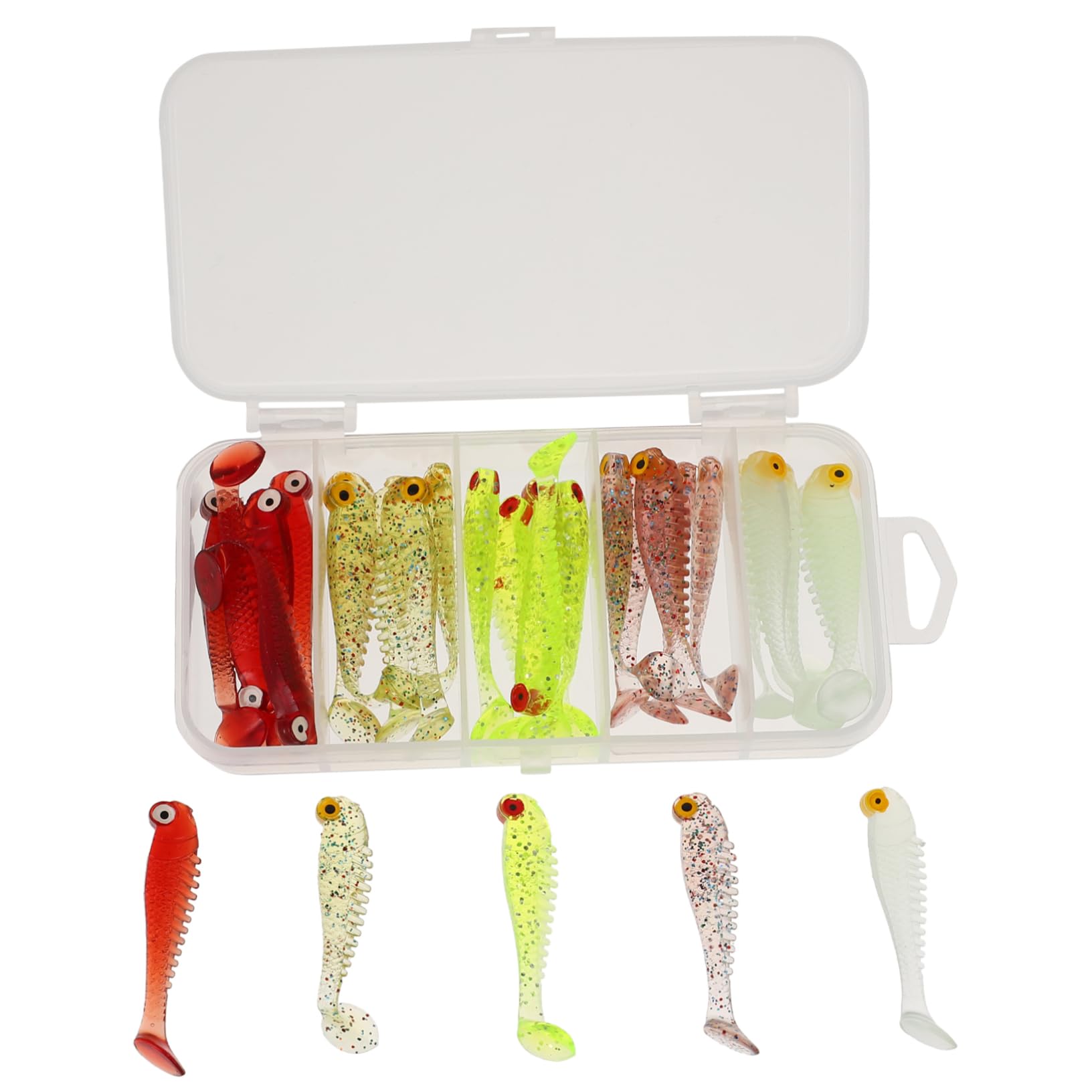 UKCOCO Faux Appât Leurres À Truite Mini Appâts De Simulation Poisson Leurres De Pêche Souples Leurres De Pêche Artificiels Accessoires De Pêche Au Brochet PVC