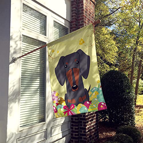 Drapeau Teckel Noir Tan œufs de Pâques grand format pour décoration extérieure
