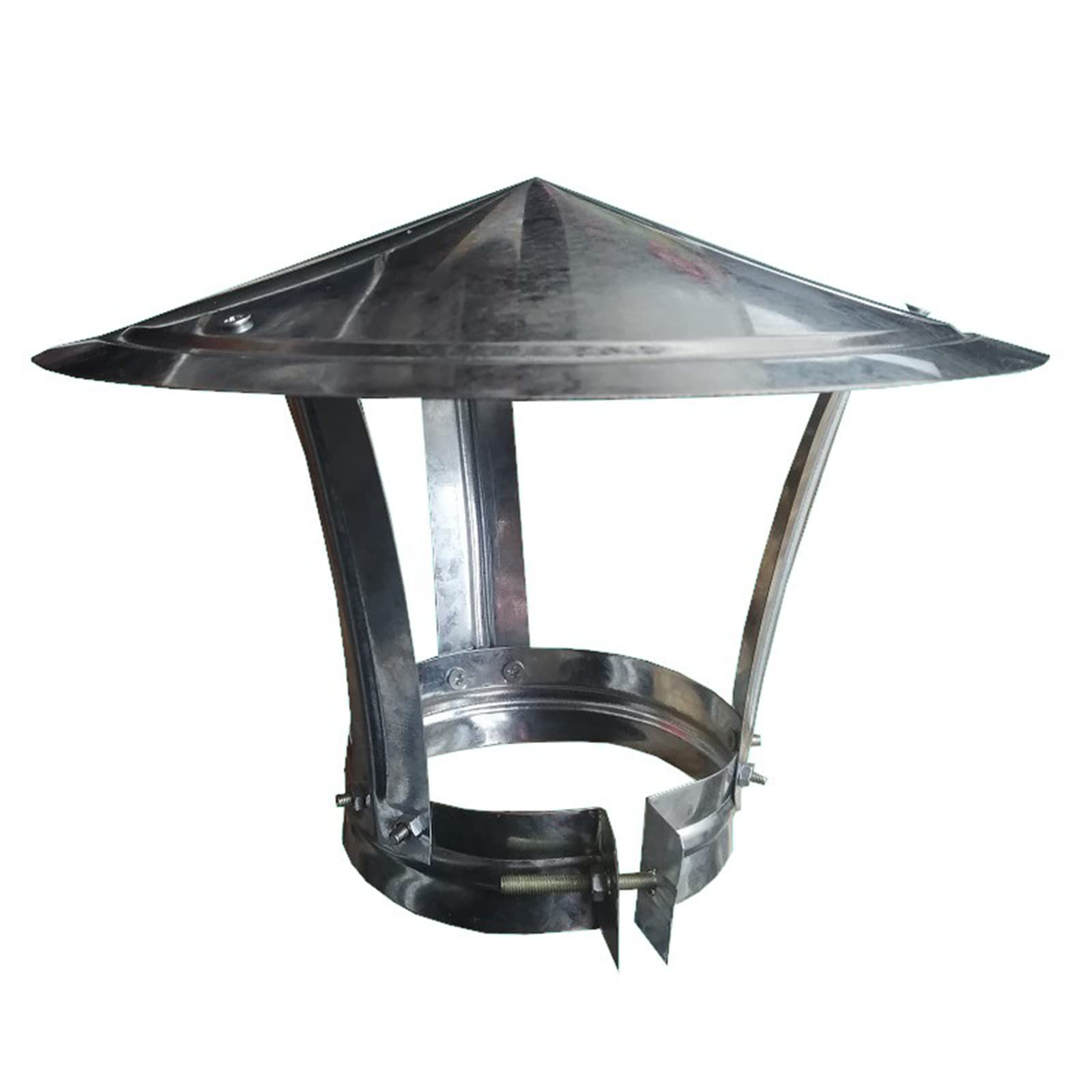 Chapeau de cheminée ventilé réglable 10 cm pour conduit de toit rond