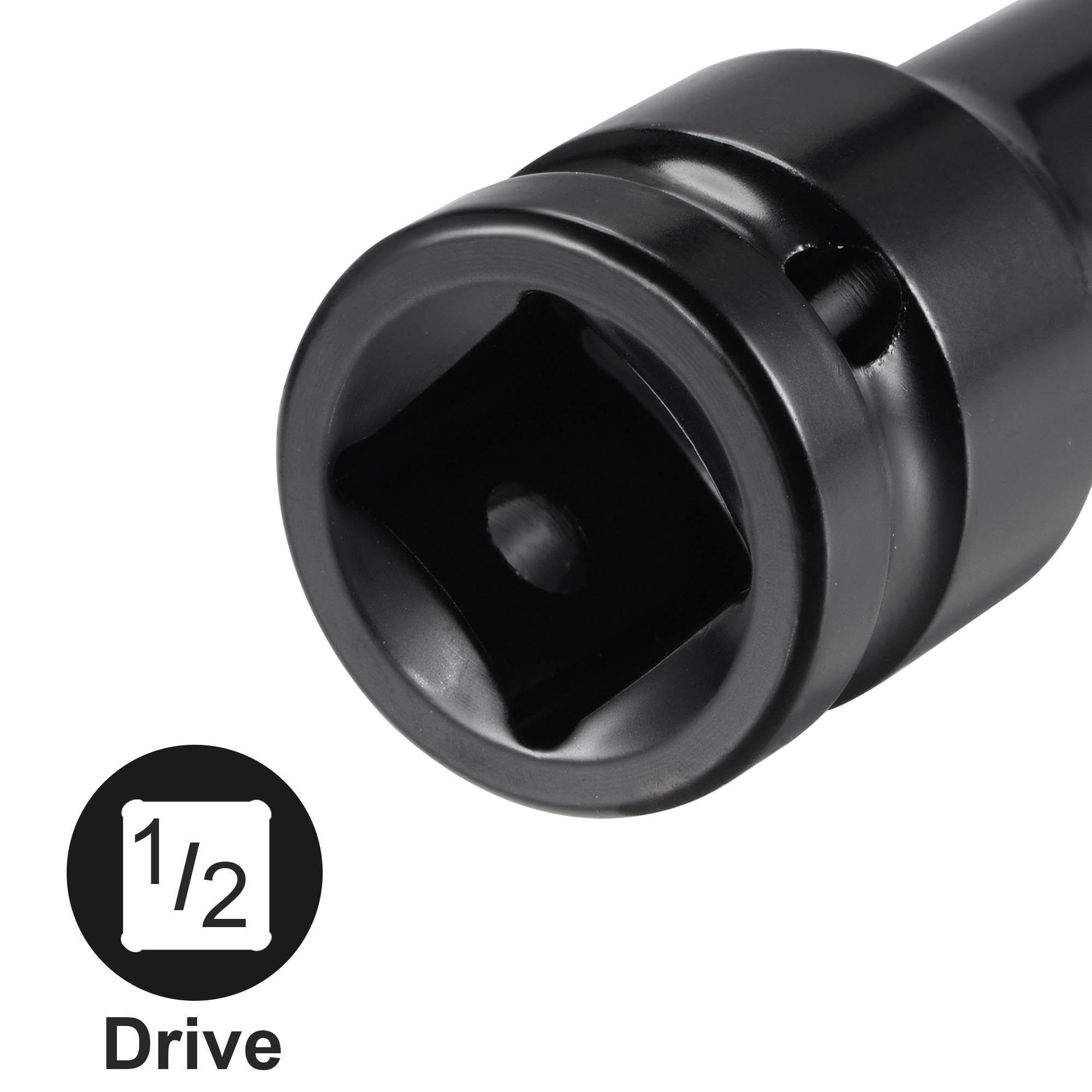 Sourcing Map 12mm Dünnwandige Stecknuss - 1/2 Zoll Antrieb, 6-Punkt, Aus Hartstahl - Für Enge Montagebereiche