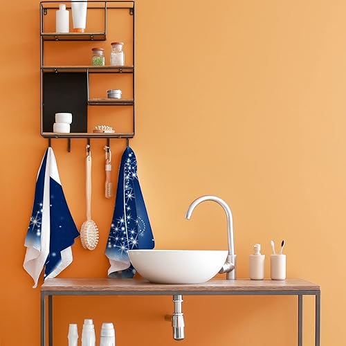 Miniatura 5 de Vantaso Paquete de 2 toallas de mano para baño, cocina, toalla de baño de microfibra absorbente para la punta de los dedos, para invitados,