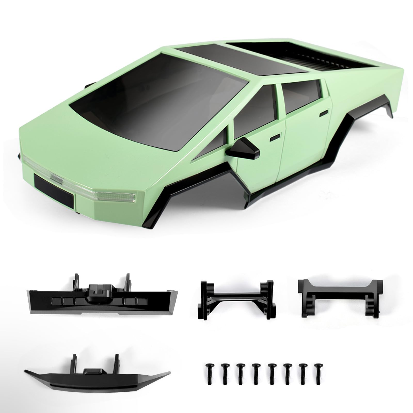 9imod RC Car Shell Pickup Hard Body Shell for 1/18 RC Crawler TRX4M Defender Bronco Upgrades Parts (Olive Green) — image 1