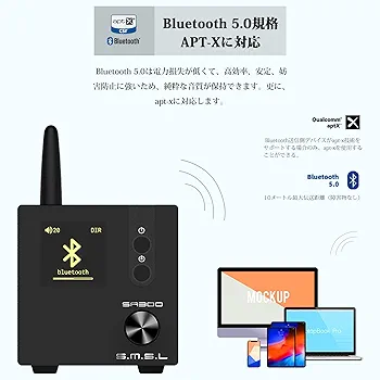 Amazon.co.jp: SMSL SA300 Bluetooth 5.0 アンプ パワーアンプ