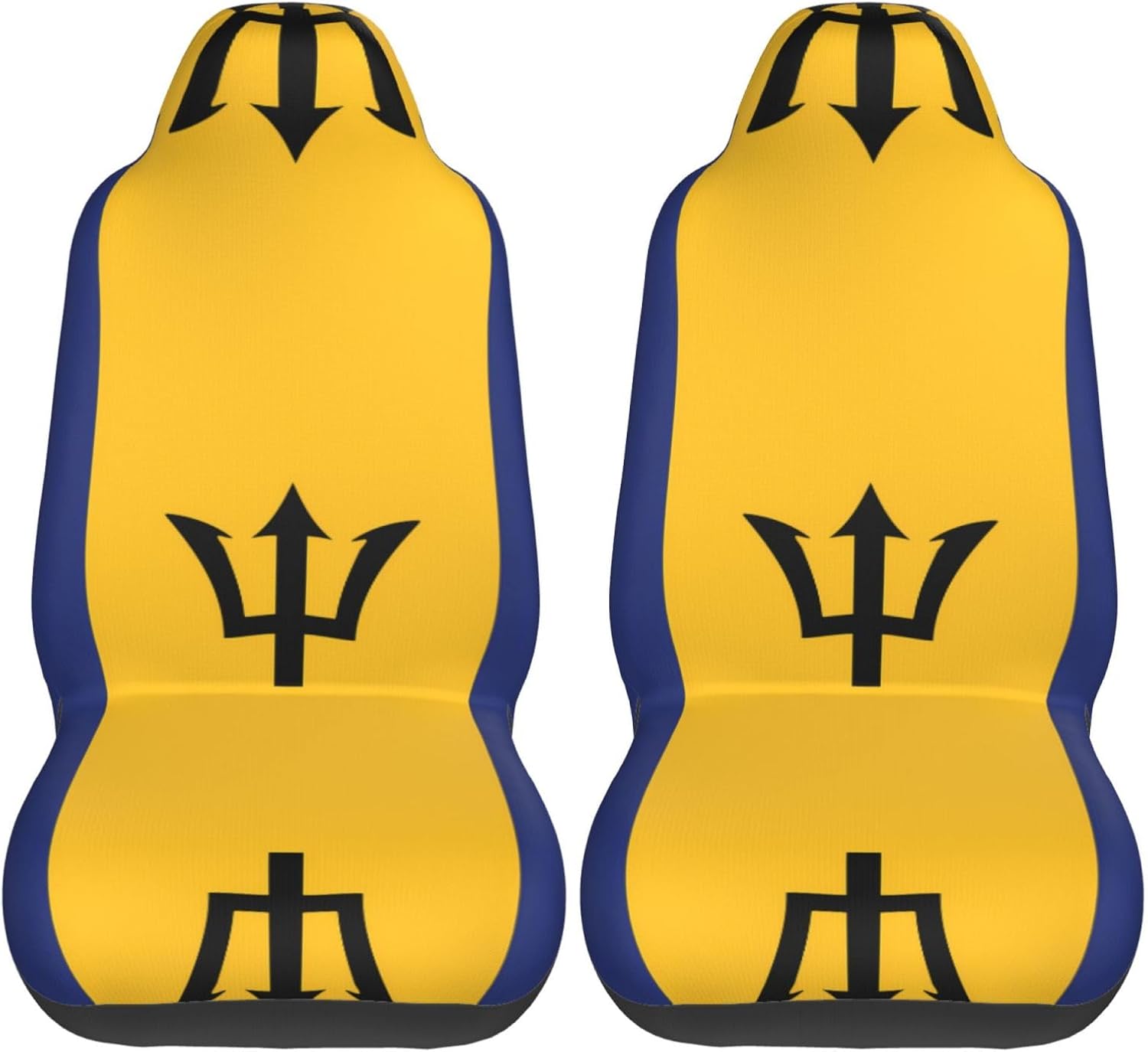 Flag of Barbados Universal Car Seat Covers - Front Seats Protector Compatible with Cars, SUVs, Sedans, Trucks