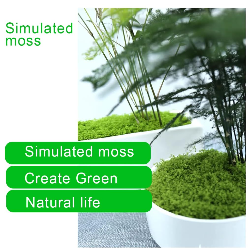 Waterproof Artificial Moss for Gardens - Lush Faux Moss Sheets for Wall Decor, Planters, and Landscaping Projects(1 Size)
